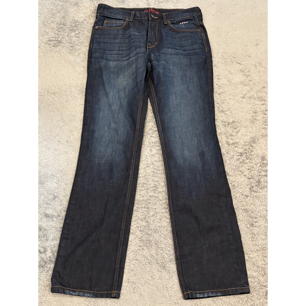 Lee Cooper Original Jeans Mens 34 Classic Straight Fit Dark Wash Blue Denim